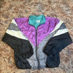 Vintage MacGregor 90s Color Block windbreaker jacket retro full zip Size Large